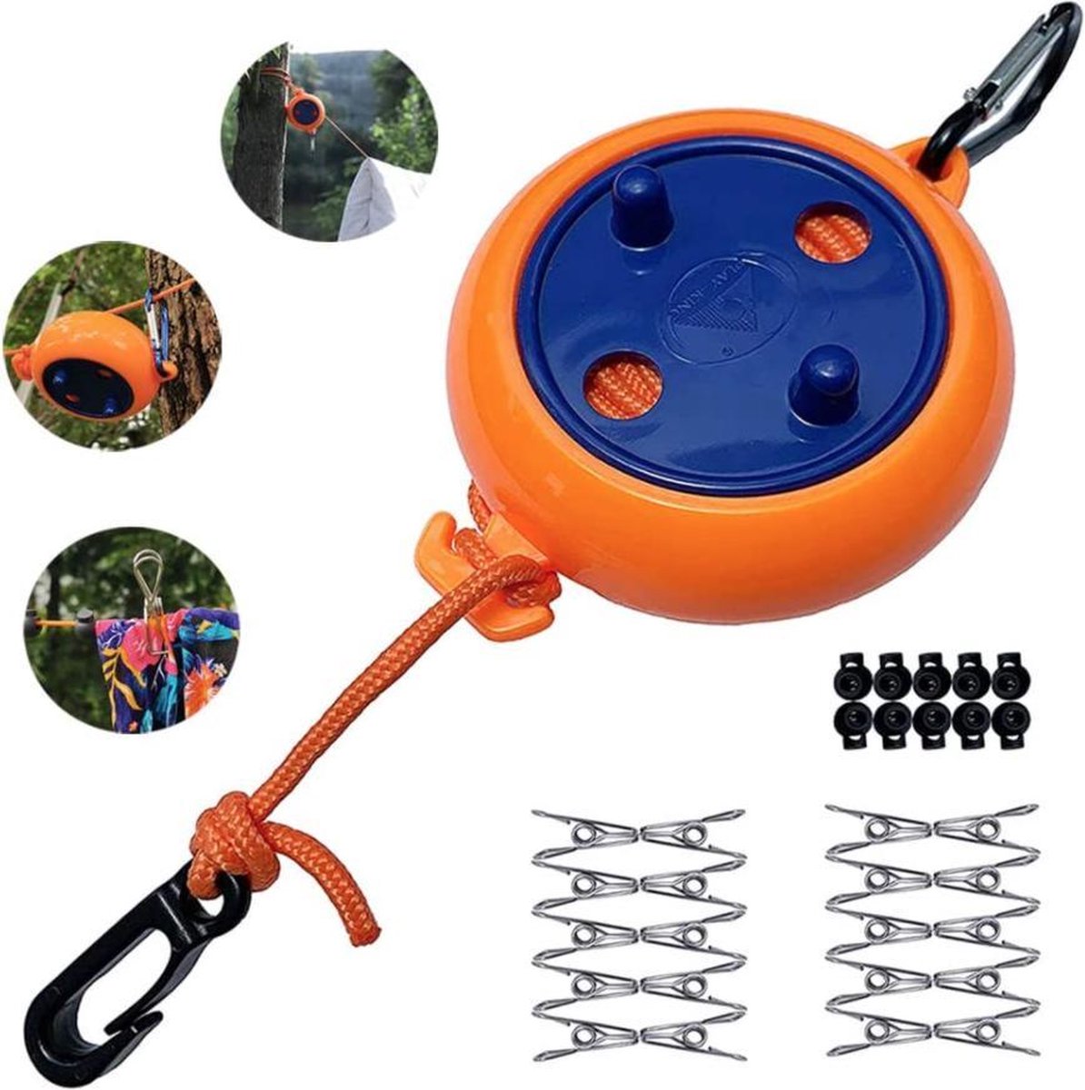 Waslijn Balkon Uittrekbaar Boom Boot Hiking Onderweg Camping Set