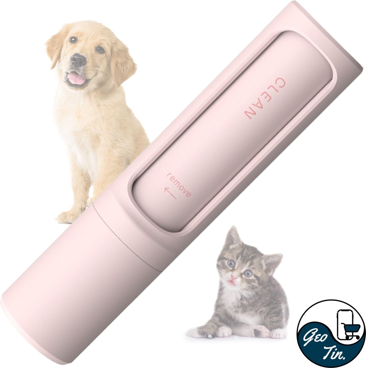 GeoTin - Pluizenroller - Roze