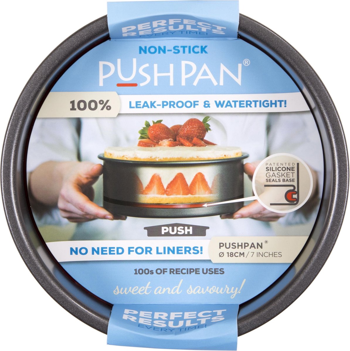 Wham PushPan Springvorm - Aluminium Non-Stick - Rond - Ondiep - 18 cm