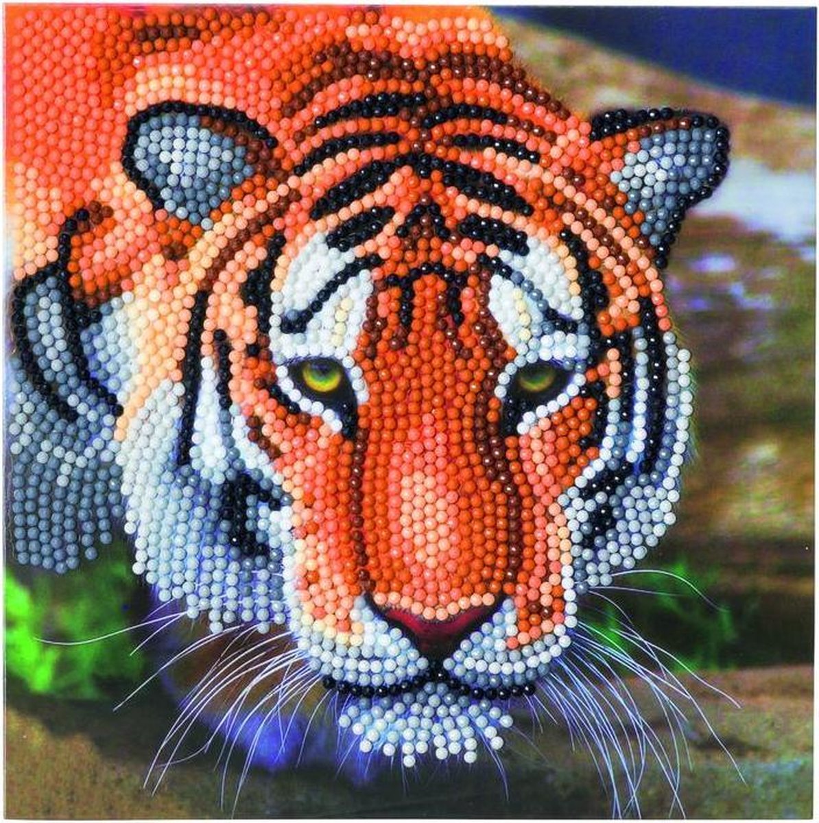 Craft Buddy Crystal Art Kaart Tijger 18x18 cm