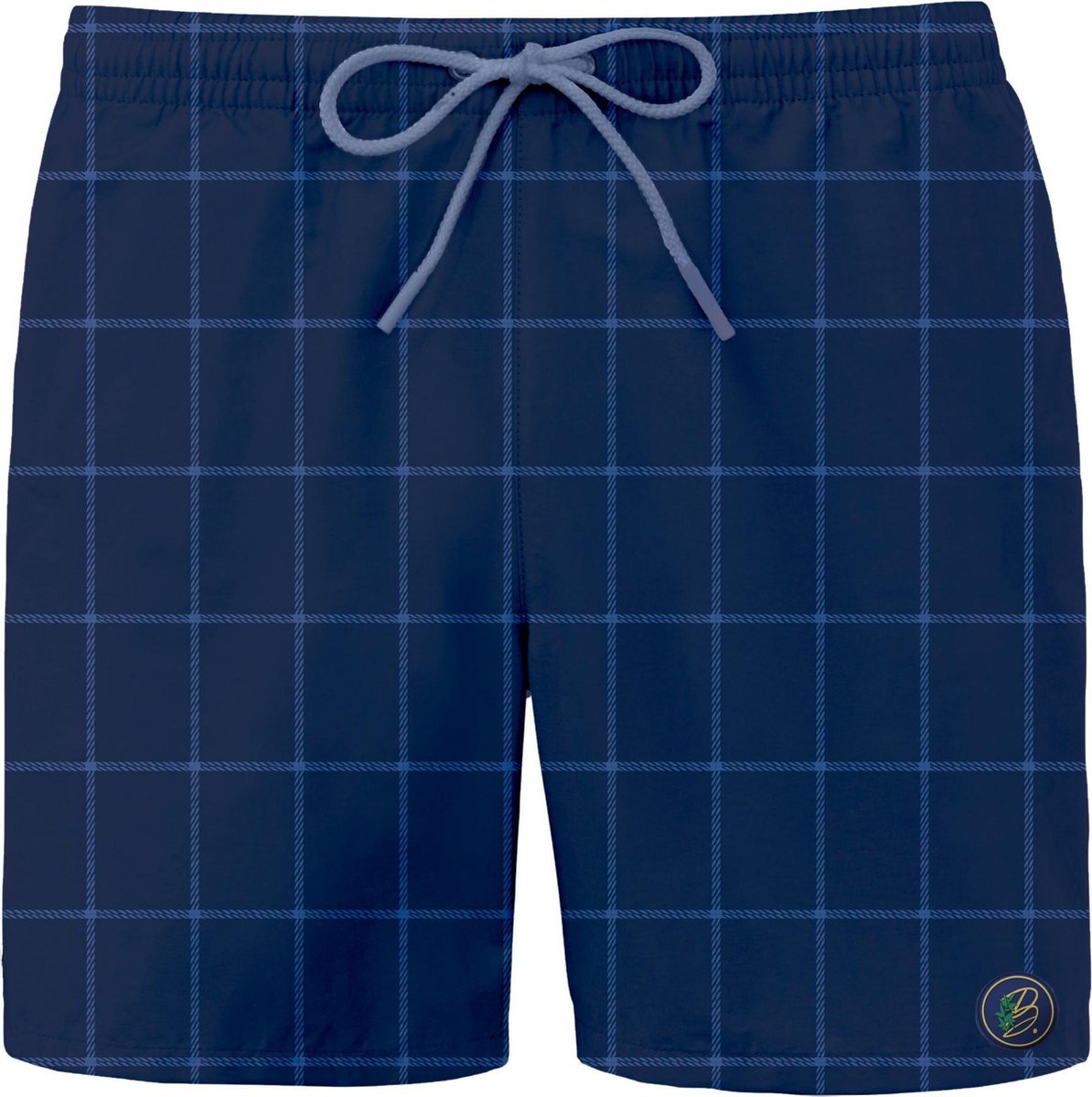Become - Zwemshort blauw met ruitjes L