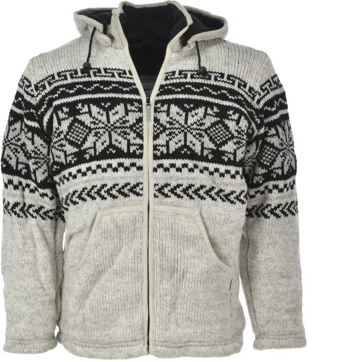 Pure Wool Herenvest WJK-1301 Ecru - ecru - M