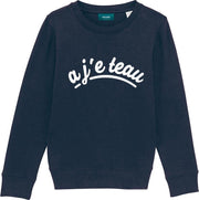 A JE TEAU DONKERBLAUW KIDS SWEATER
