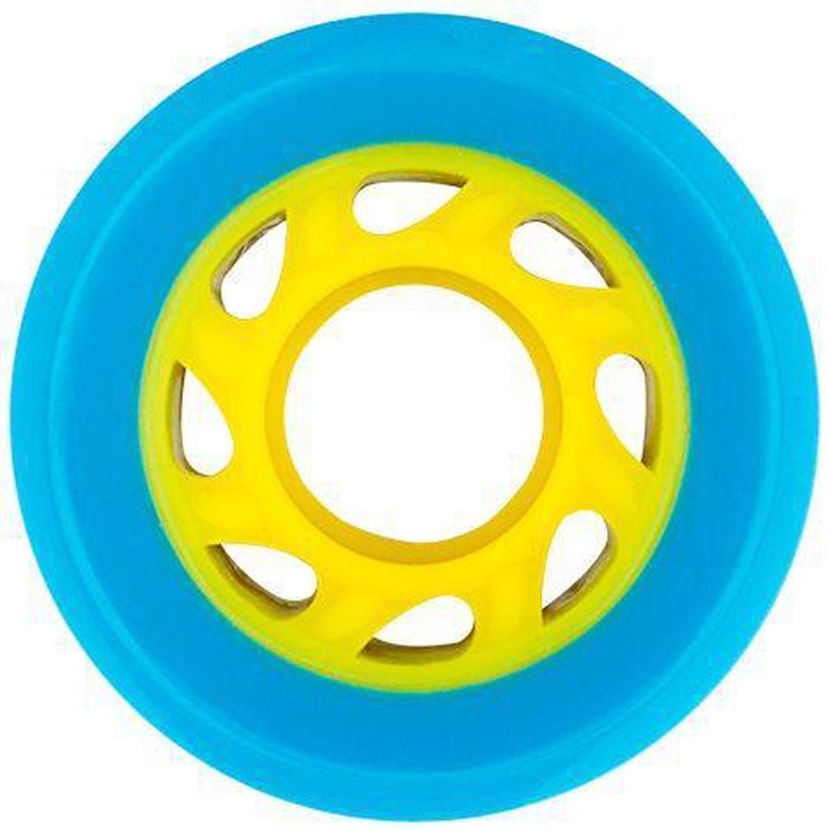 Nijdam Wielen voor Flip Grip Board - 60 x 39 mm - Blauw/Fluorgeel