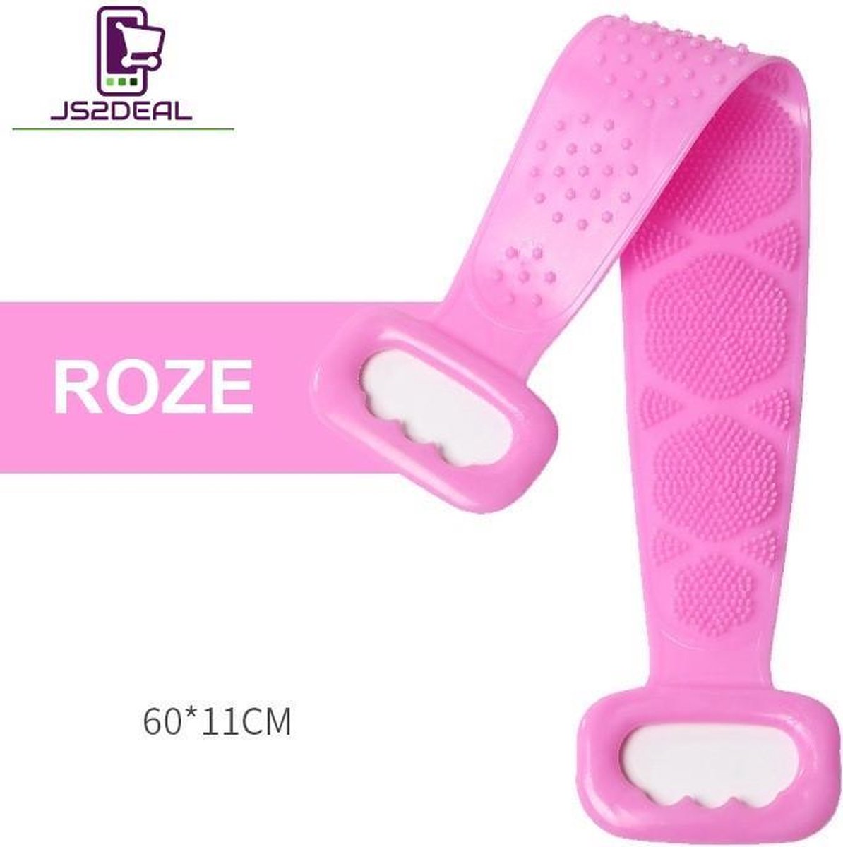 Rugborstel Rug Scrubber Borstel Massageborstel Bad Douche - Roze