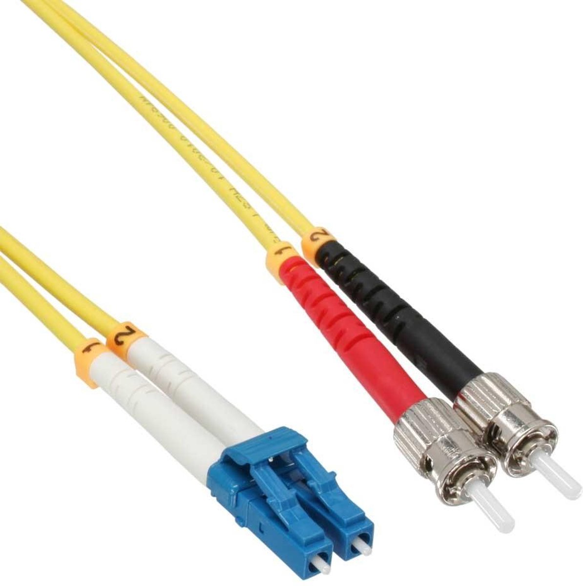 ACT 1 meter LSZH Singlemode 9/125 OS2  glasvezel patchkabel duplex met LC en ST connectoren RL7901