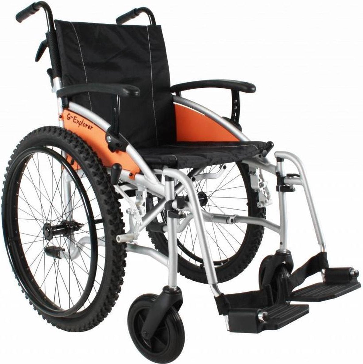 Opvouwbare Rolstoel Excel G-Explorer Zilver - 50 cm