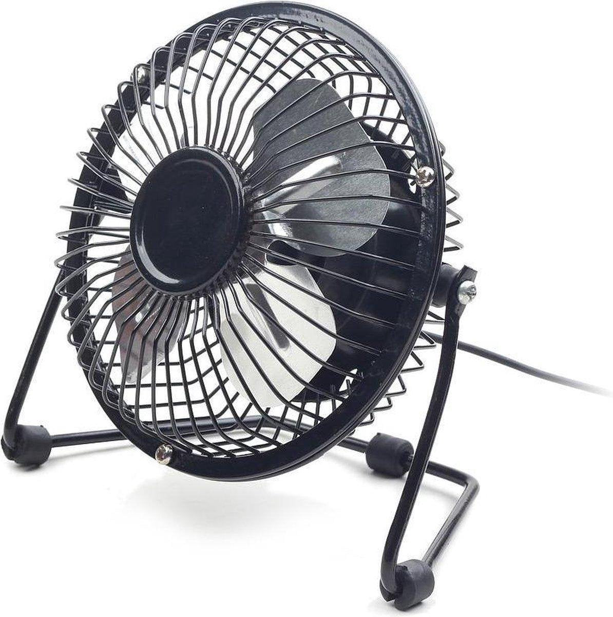 Maxxter zwarte usb ventilator - 15 cm - Voor de zomer