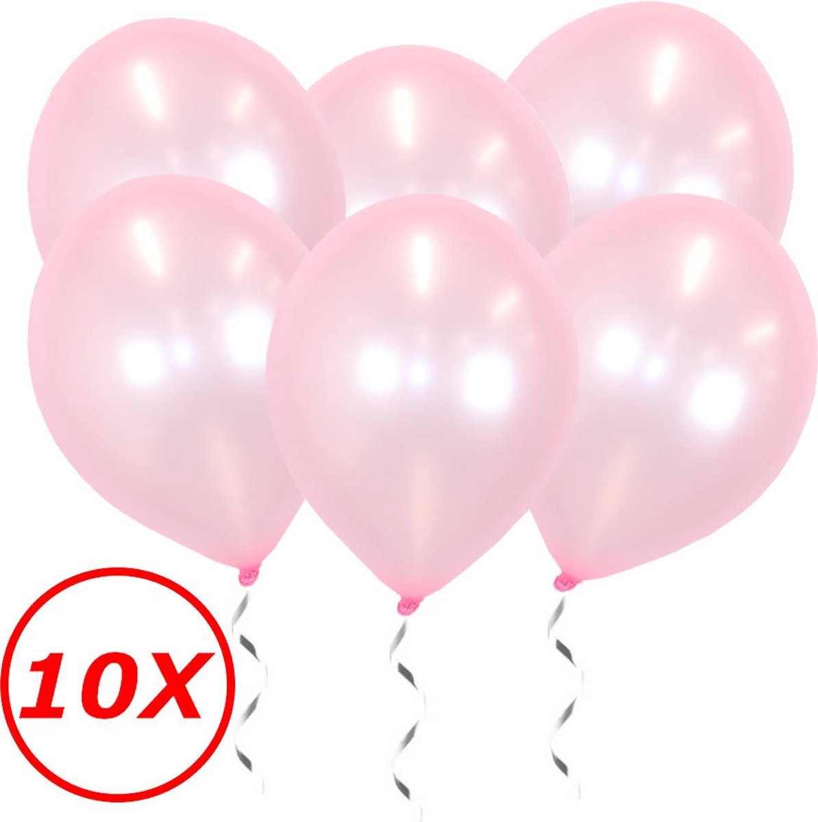 Roze Ballonnen Metallic 10 Stuks Feestversiering Gender Reveal Verjaardag Ballon