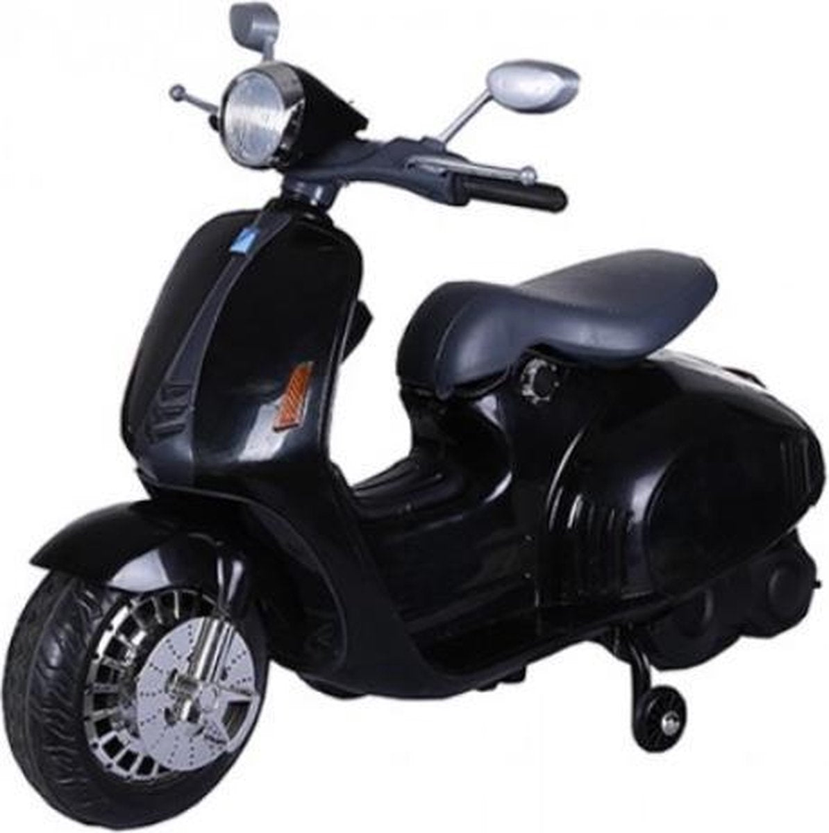 Retro scooter zwart 12V
