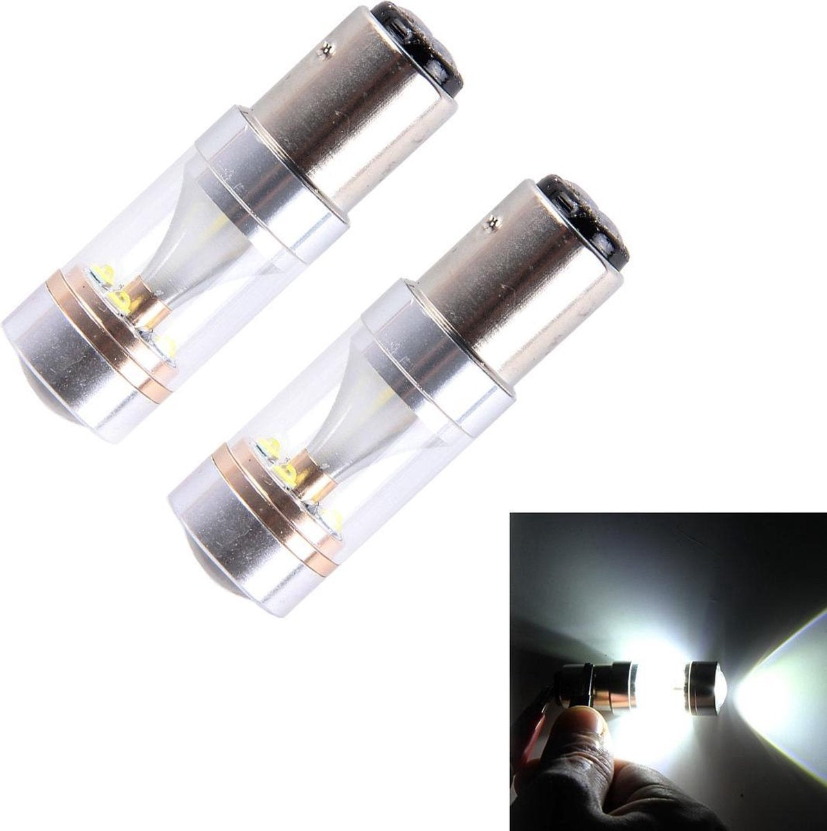 2 STKS 1157 / BAY15D 30 W 2300 LM 5000 K Wit Licht 6 LED CREE Canbus Auto Remlicht Lamp