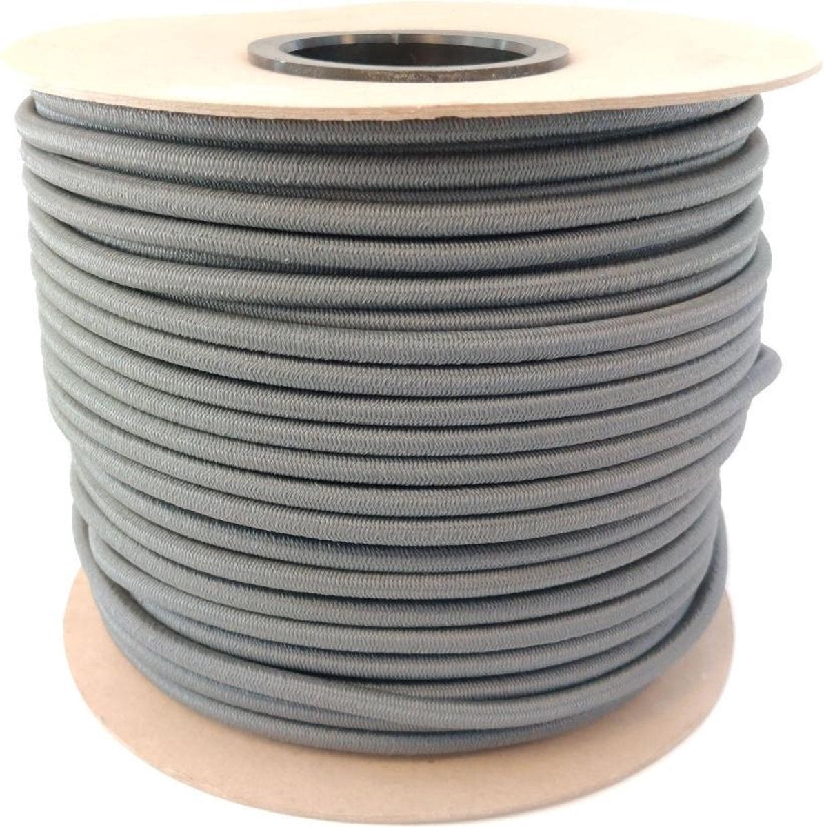 100 meter Elastisch Touw - Grijs - 8mm - elastiek op rol