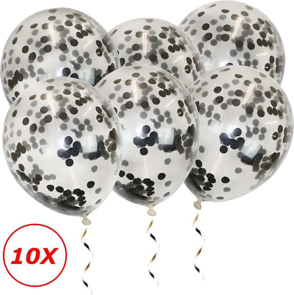 Zwarte Confetti Ballonnen Verjaardag Versiering Zwarte Helium Ballonnen Confetti Feest Versiering Halloween Papieren Confetti 10 Stuks
