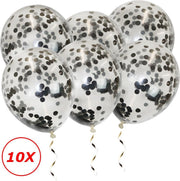 Zwarte Confetti Ballonnen Verjaardag Versiering Zwarte Helium Ballonnen Confetti Feest Versiering Halloween Papieren Confetti 10 Stuks