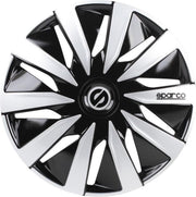 Satz Sparco Radzierblenden Lazio 13-Zoll Schwarz/Silber