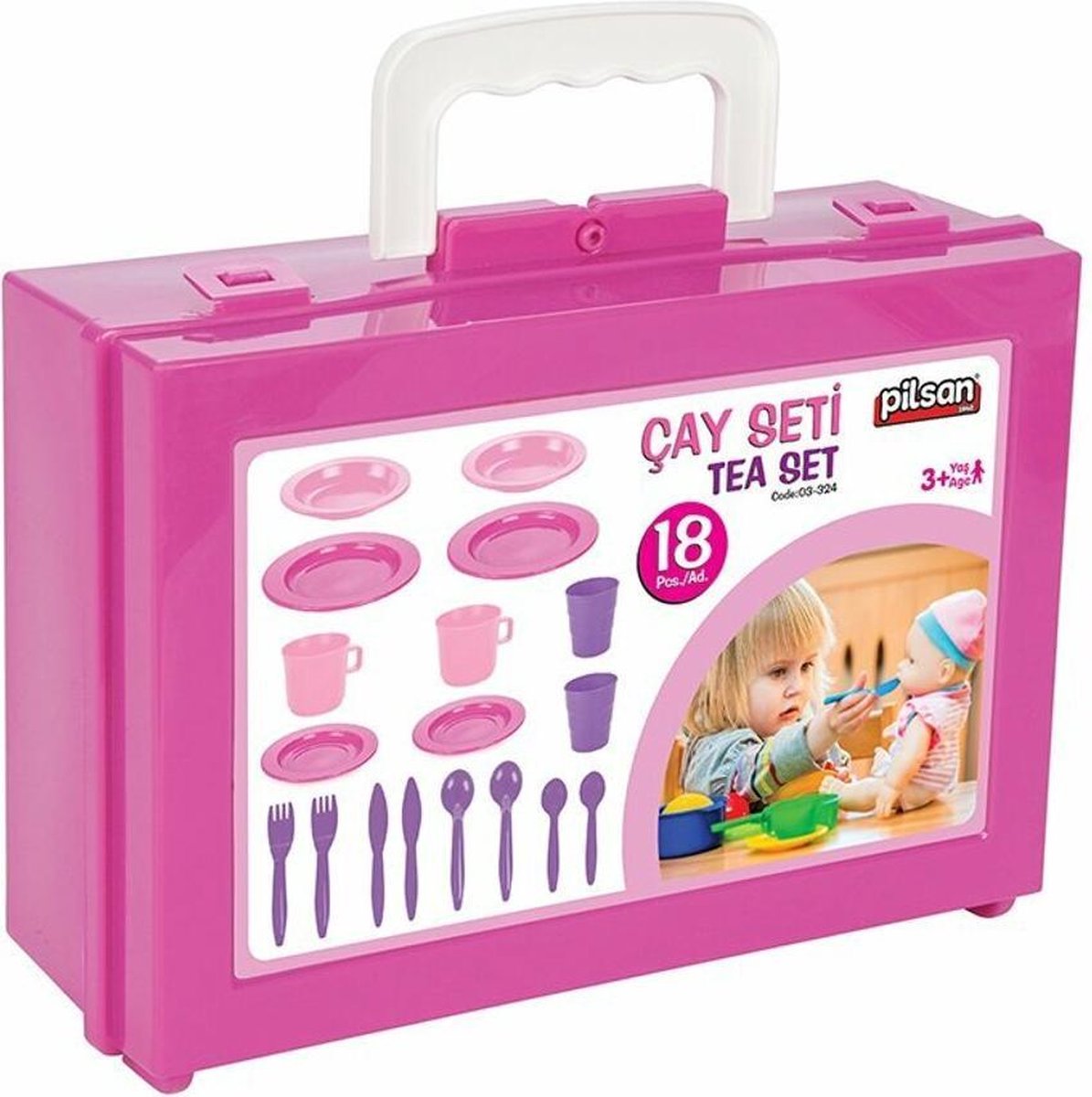 Pilsan-Thee Set-3+ Jaar -18 stuks -Rollenspel-STEM-Non Toxic