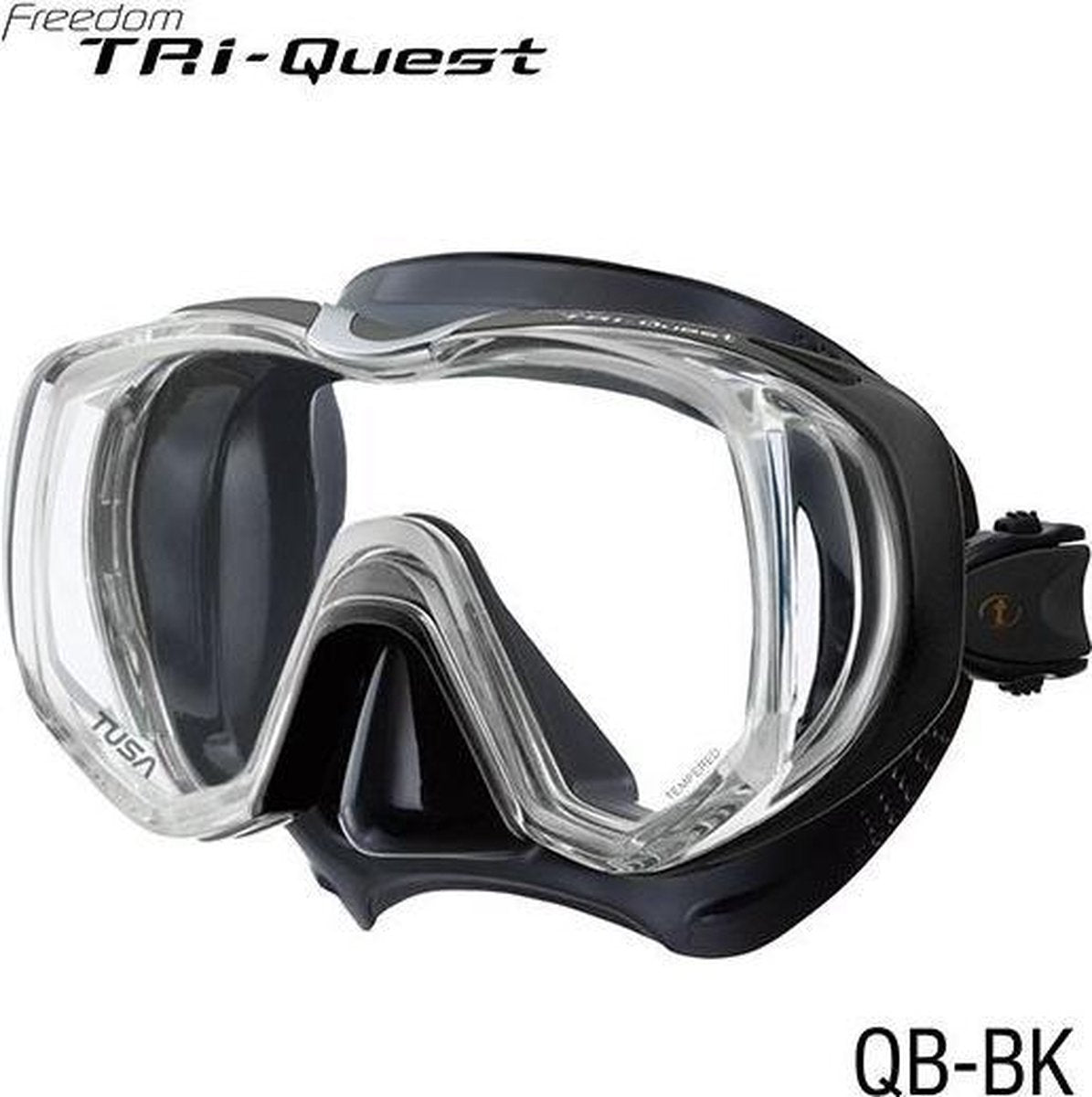 TUSA Freedom Tri-Quest duikbril - zwart/zwart