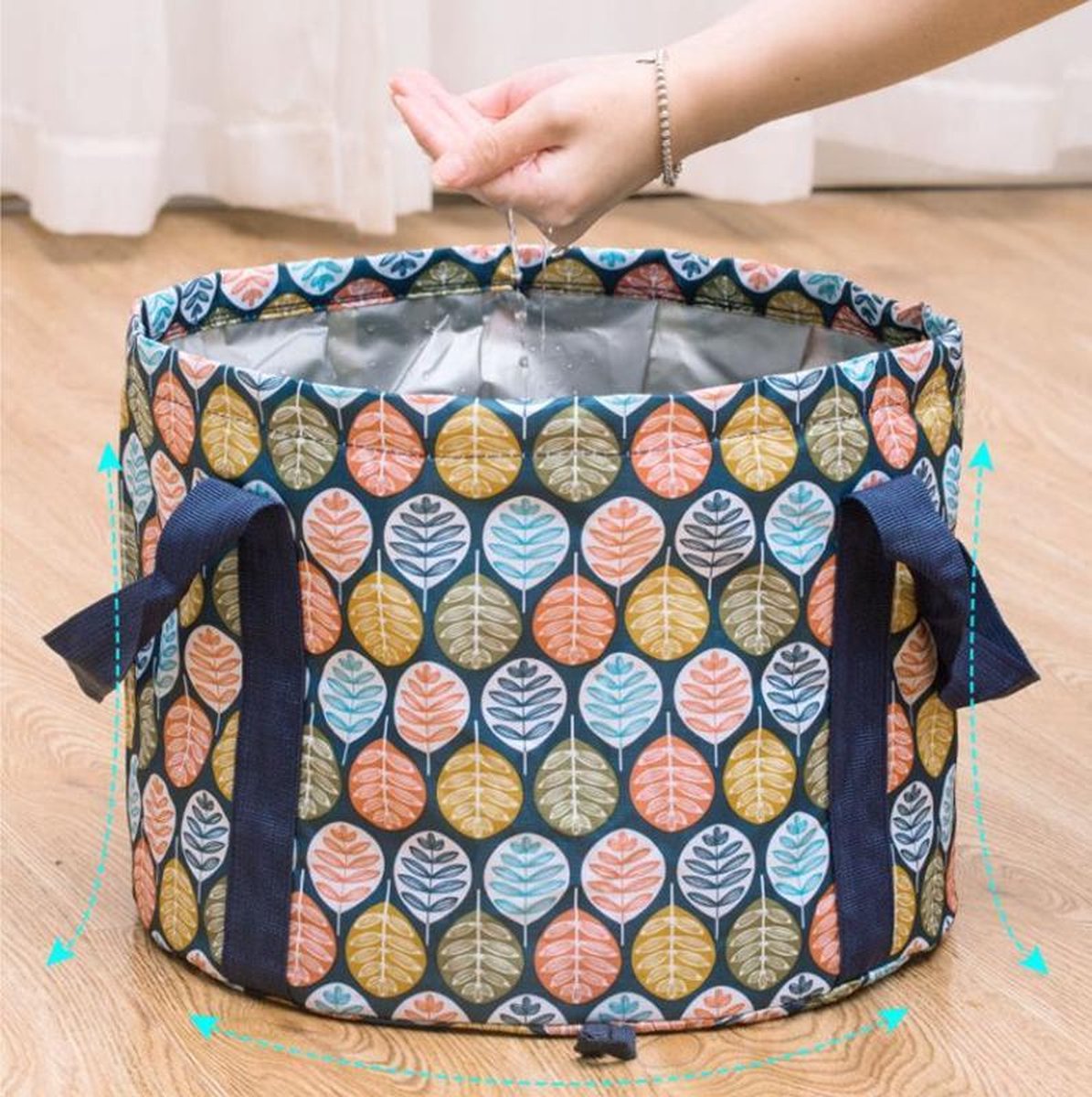 Opvouwbaar waterdichte bad - geschikt voor voetenbad / kleren wassen / etc - 26L extra large