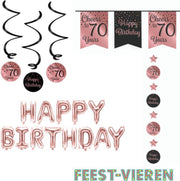 Verjaardagspakket rose goud 70 jaar