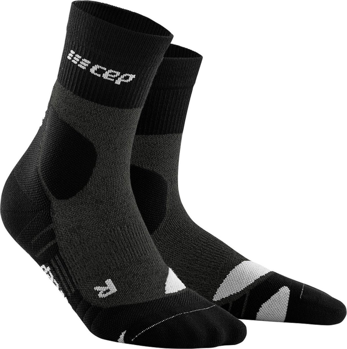 CEP Hiking mid-cut Wandelsokken Heren dark stone grey - Maat 4