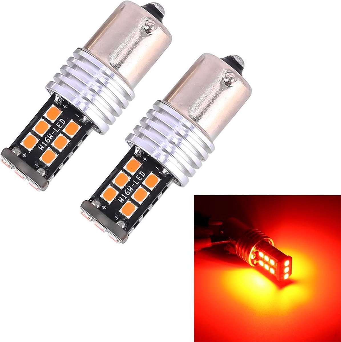 2 STKS 1156 / BA15S 3 W LED 300LM SMD 2835 Auto Achter Remlicht voor Voertuigen