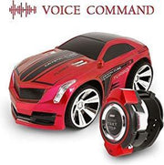 IEKA Oplaadbare spraakbesturing Auto | Command van Smart Watch | Creatieve spraakgestuurde afstandsbediening RC Car (rood) | Voice Car