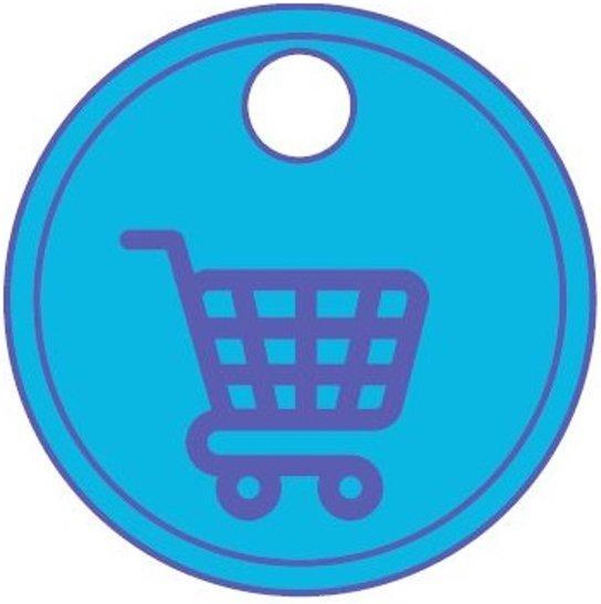 Neutrale winkelwagenmunten € 0