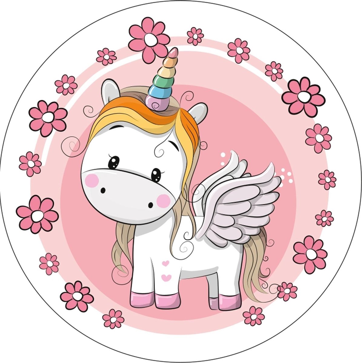 MODECOR - Willekeurige eetbare eenhoorn schijf - Decoratie > Eetbare versieringen