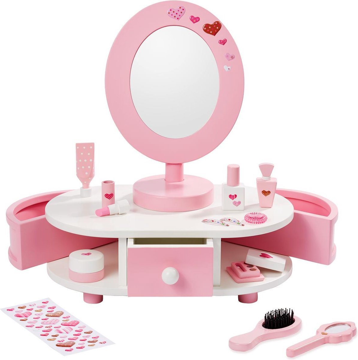 howa Beauty Center Kaptafel "Little Lady" met Accessoires van hout voor kinderen 5001