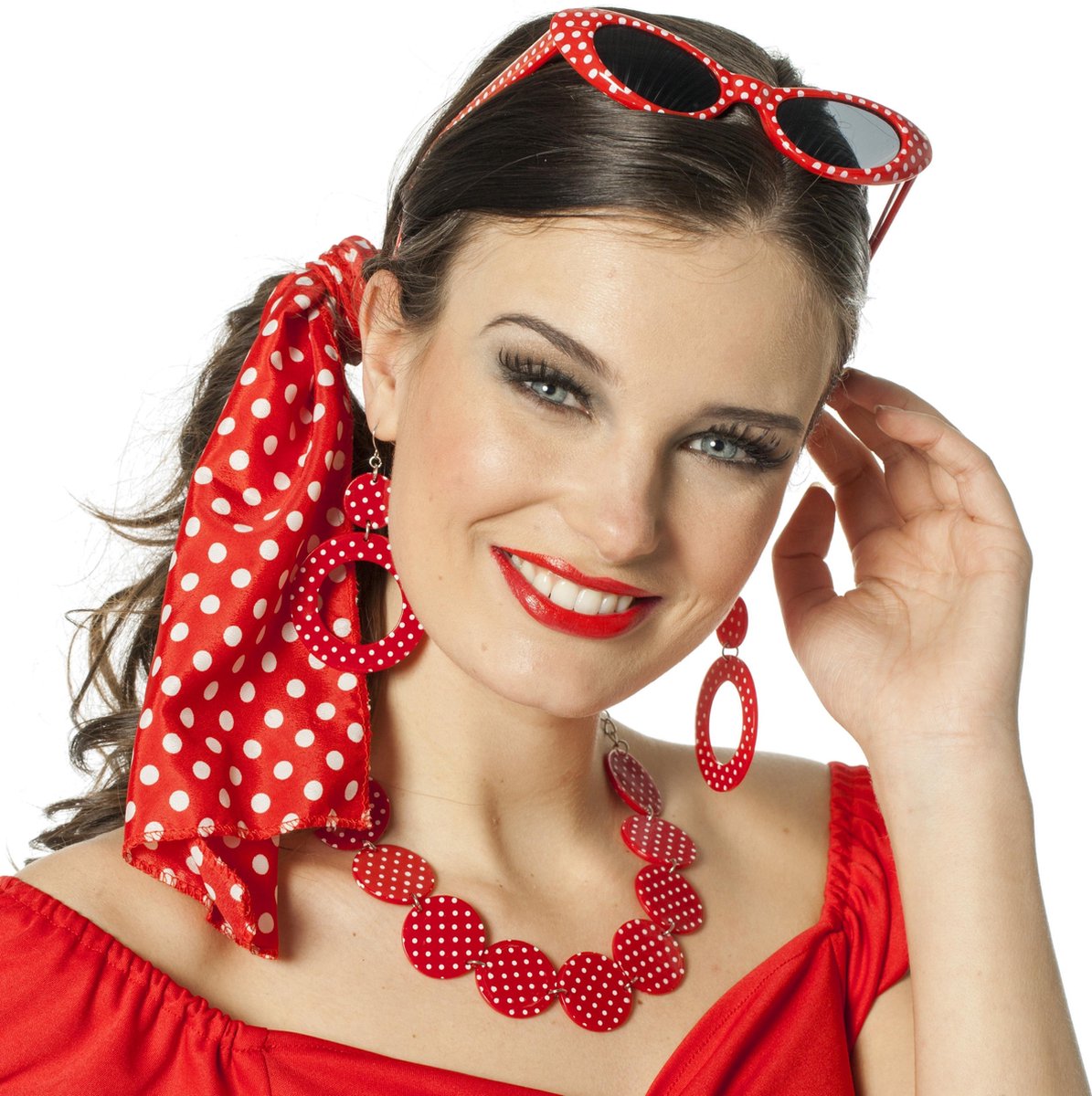 Set 60´s rood 4 delig