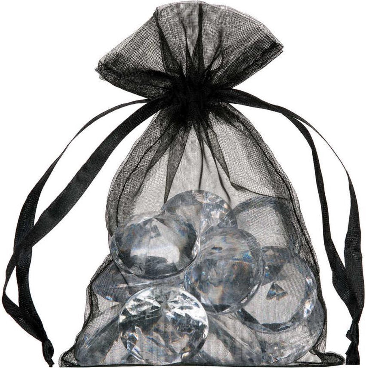 Shingyo 200 stuks organza zakje 10x15cm - Product Kleur: Zwart
