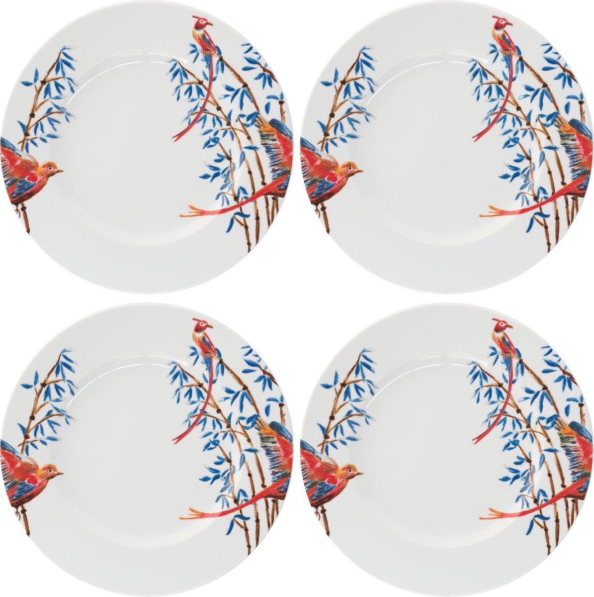 Bamboo & Singing Birds Dinerbord - 27 cm - 4 Stuks
