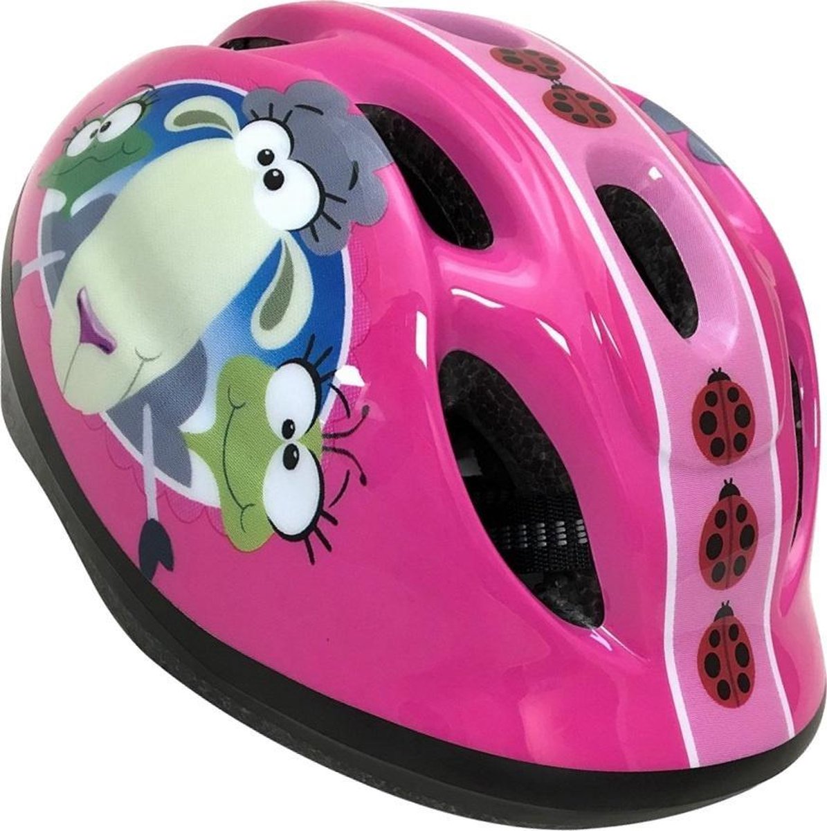 Stamp Fietshelm Animals Meisjes Roze Maat 50/56 Cm
