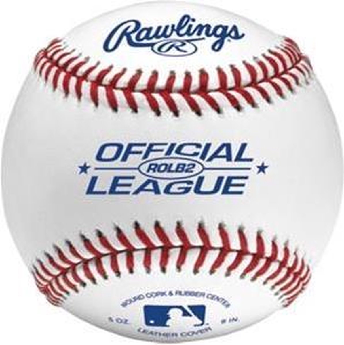 Rawlings - Honkbal - ROLB2 - Leer - Wedstrijd Honkbal - Wit - 9 inch
