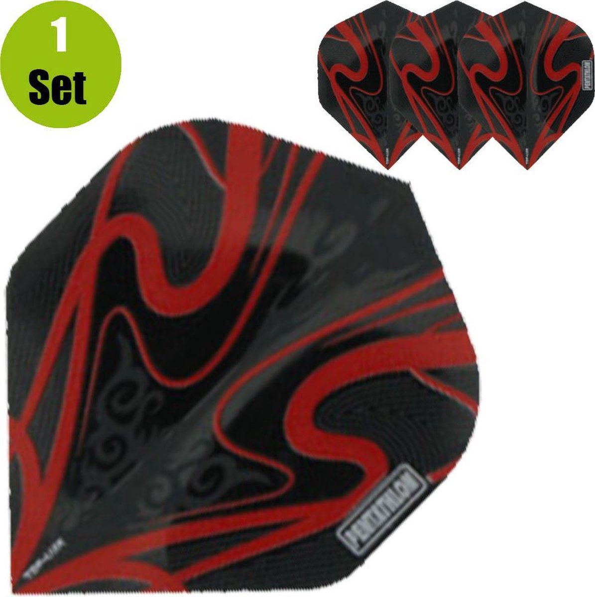 Pentathlon TDP Lux Dartflights - Rood- ()