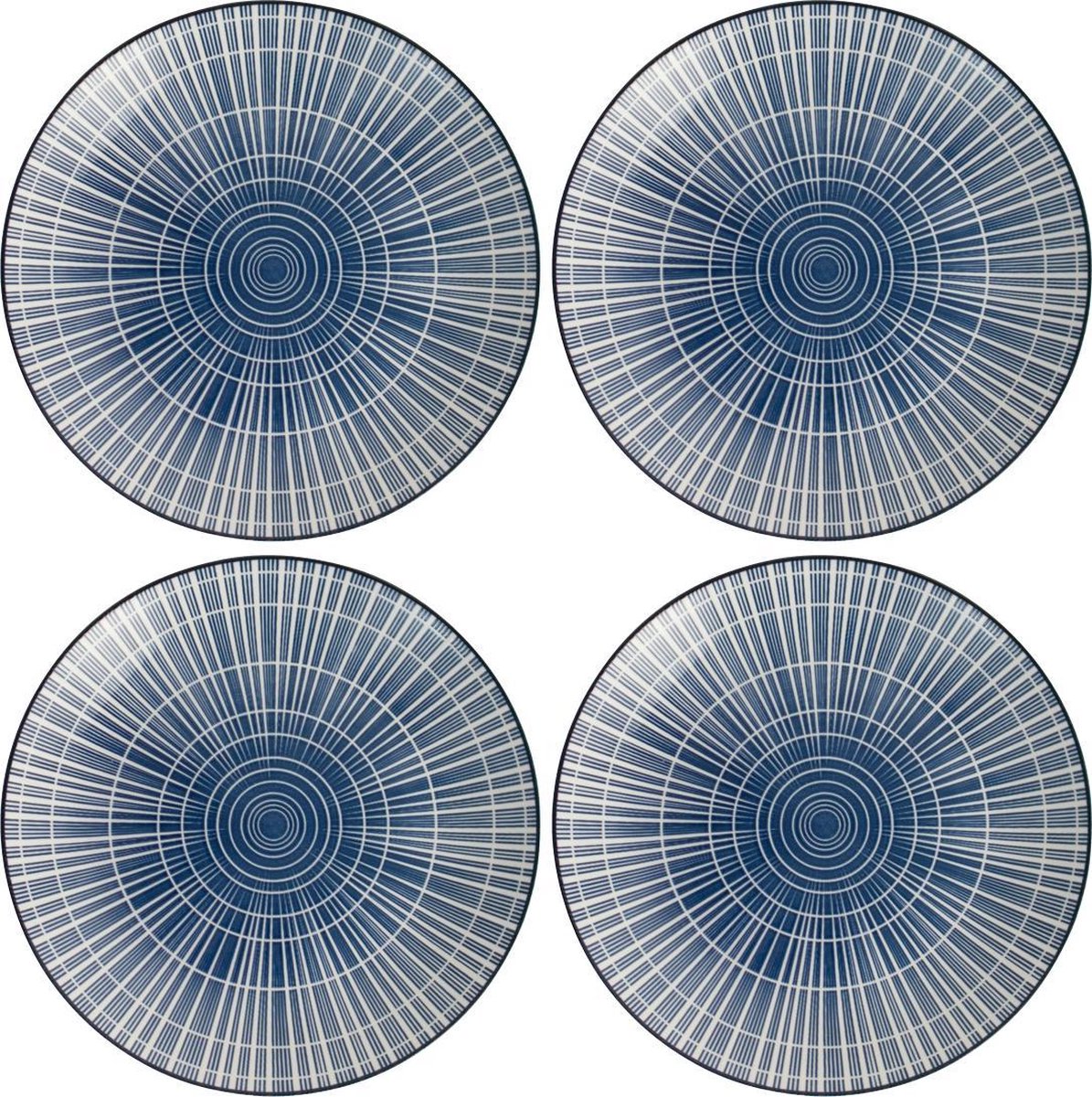 Bord rond Sun Ø 20cm - Out of the Blue - set 4 stuks