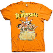 THE FLINTSTONES - T-Shirt Flintstones Family - Orange (XXL)