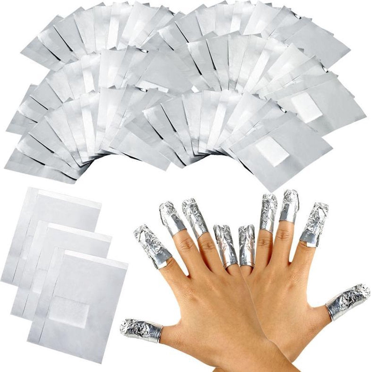 Gellak Remover folie – Gel nagellak verwijderaar – Aluminiumfolie | 100 stuks