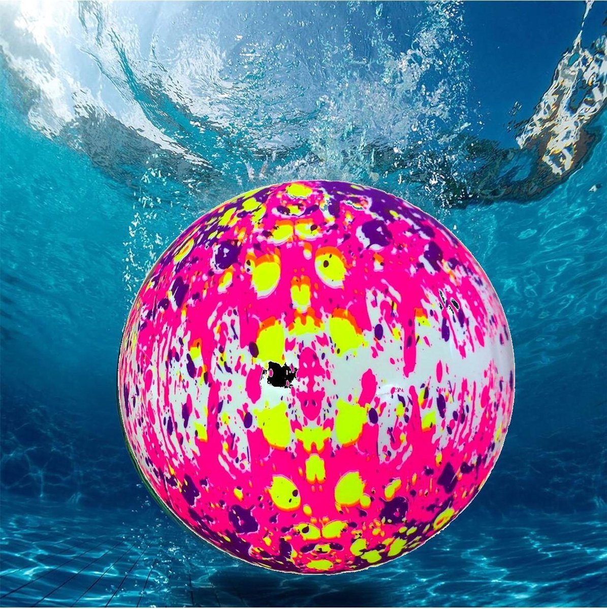 Ariko stevige onderwaterbal XXL | Onder water bal | Met water of lucht te vullen | Waterbal | Inclusief water vulstuk | 22