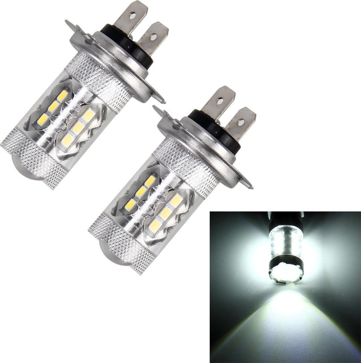 2 STKS H7 DC 12V 5 W 250LM Auto Mistlampen met 16 SMD-2835 Led-lampen (Wit Licht)