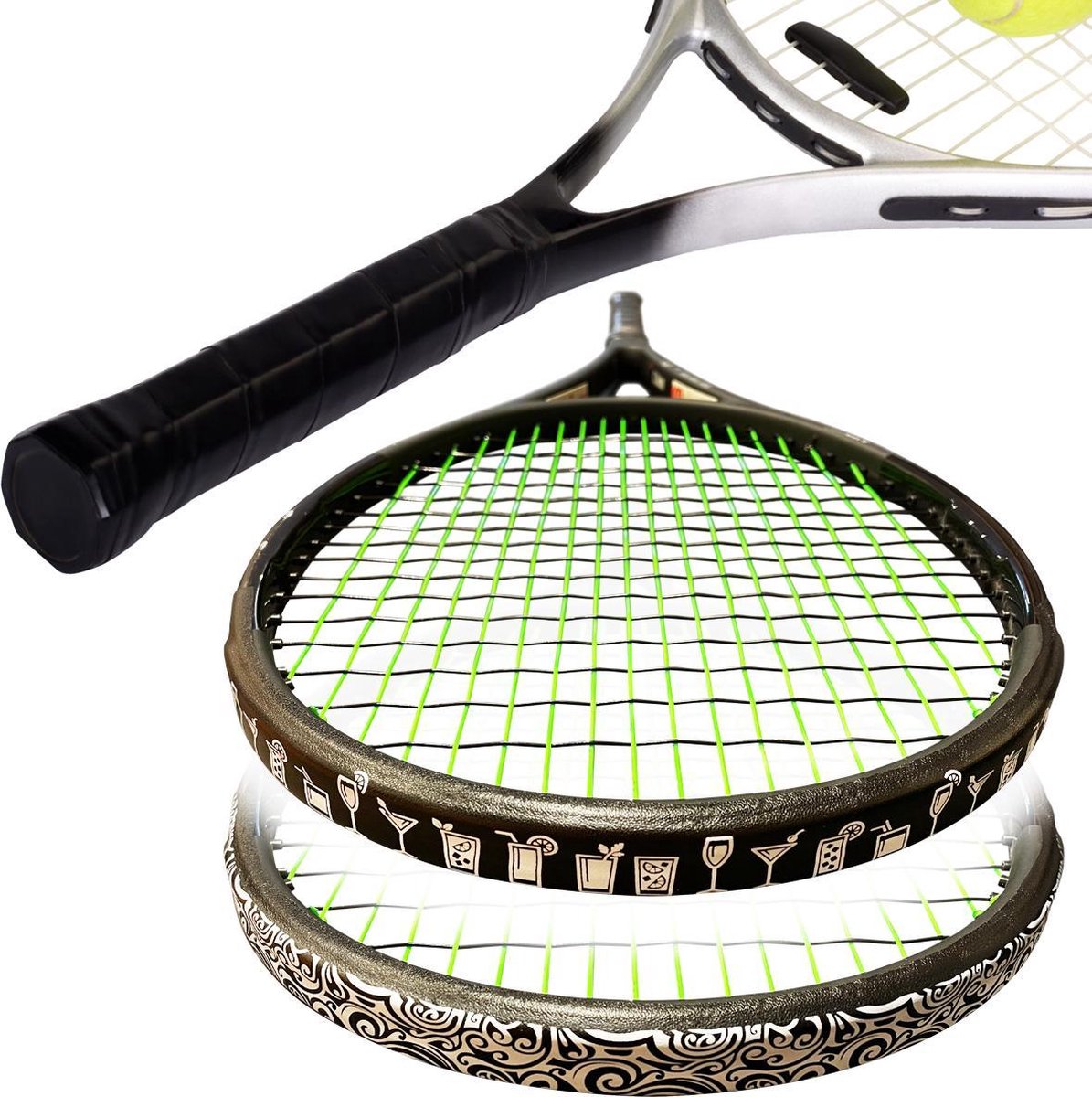 Dempertje.nl - Tennis Overgrip + Toptape Drinks  + Toptape Trible - 1 stuk