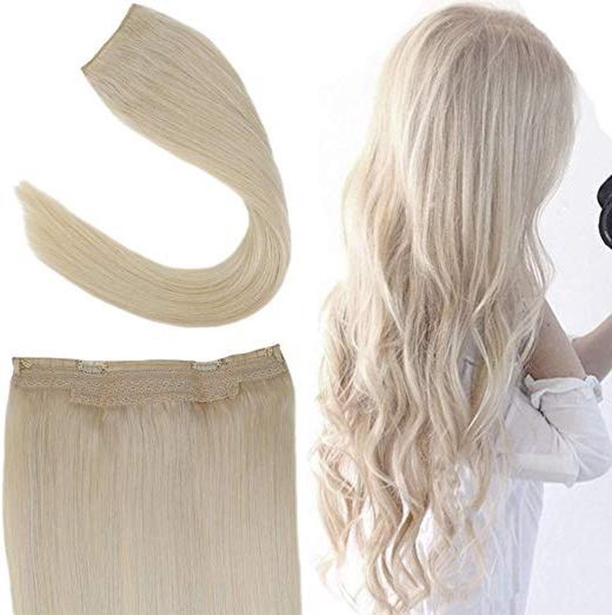 Extension a clip Vrais cheveux européens * 1 pièce