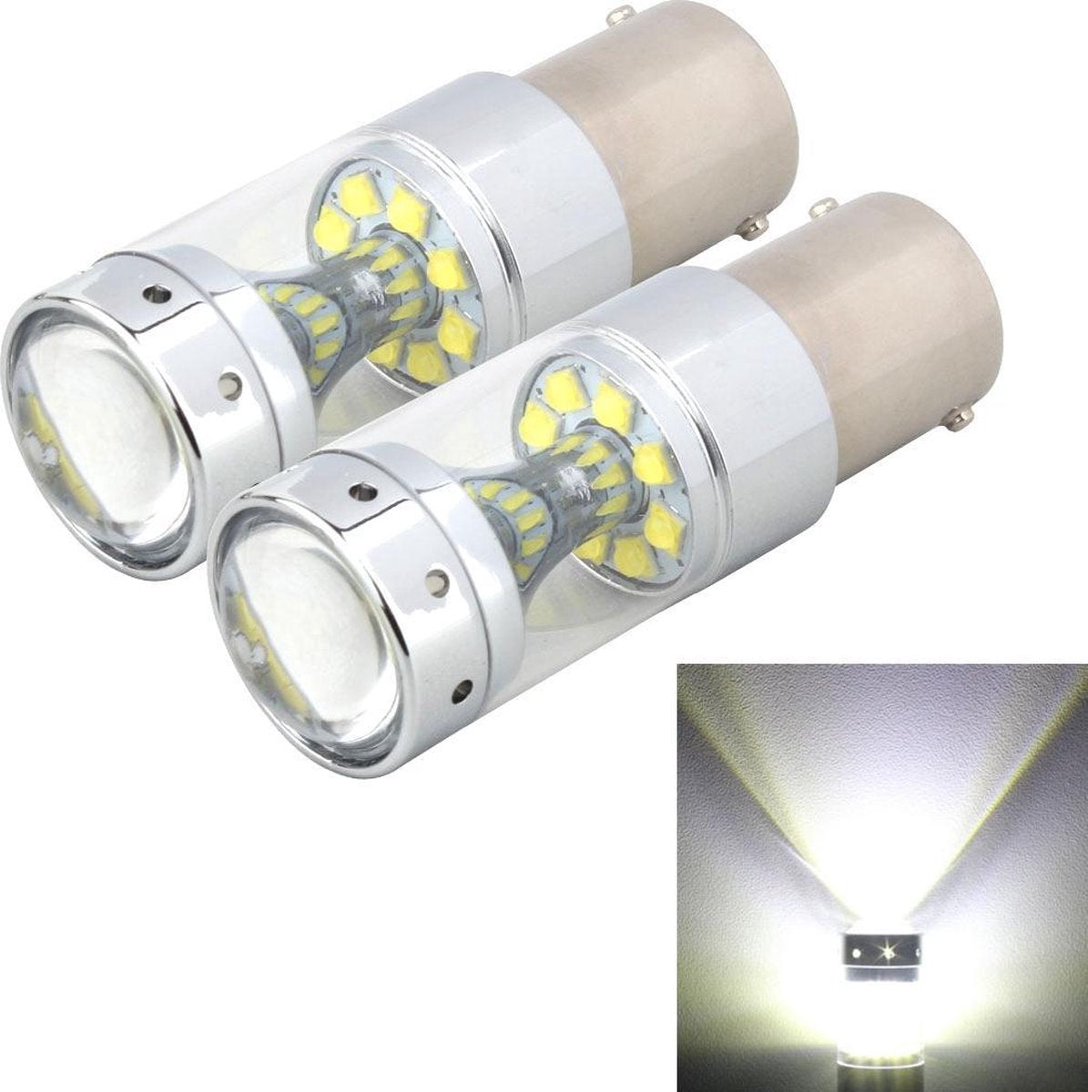 2 STKS 1156 60 W 1200 LM 6000 K Auto Auto Remlichten Turn Light Backup Licht met 12 CREE XB-D Lampen