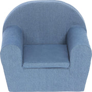 Peuterstoeltje-Kinderfauteuil Denim Blauw