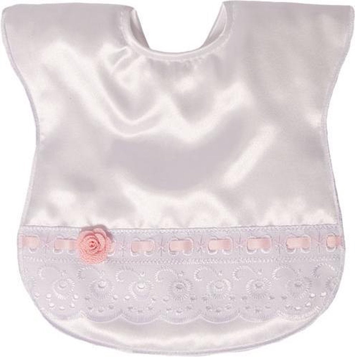 Soft Touch Slabbetje Lace & Rose 33 Cm Satijn Wit