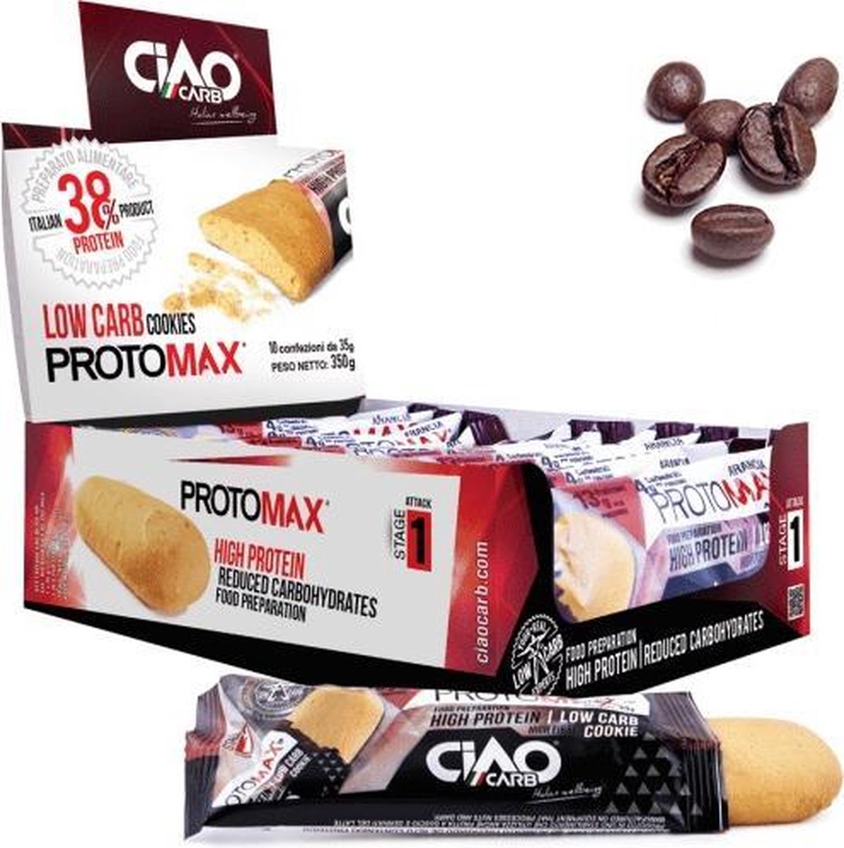 Ciao Carb |   Protomax Mokka | Voordeelpakket | 10 x 35 gram  | Snel afvallen zonder hongergevoel!