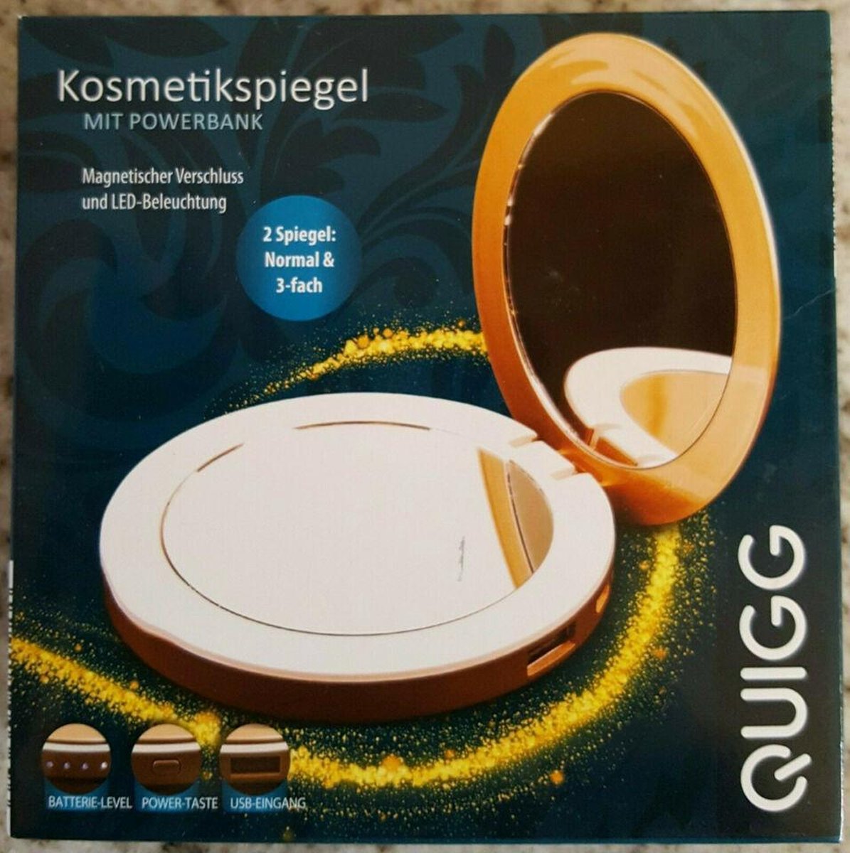 Make-Up Spiegel Met Powerbank