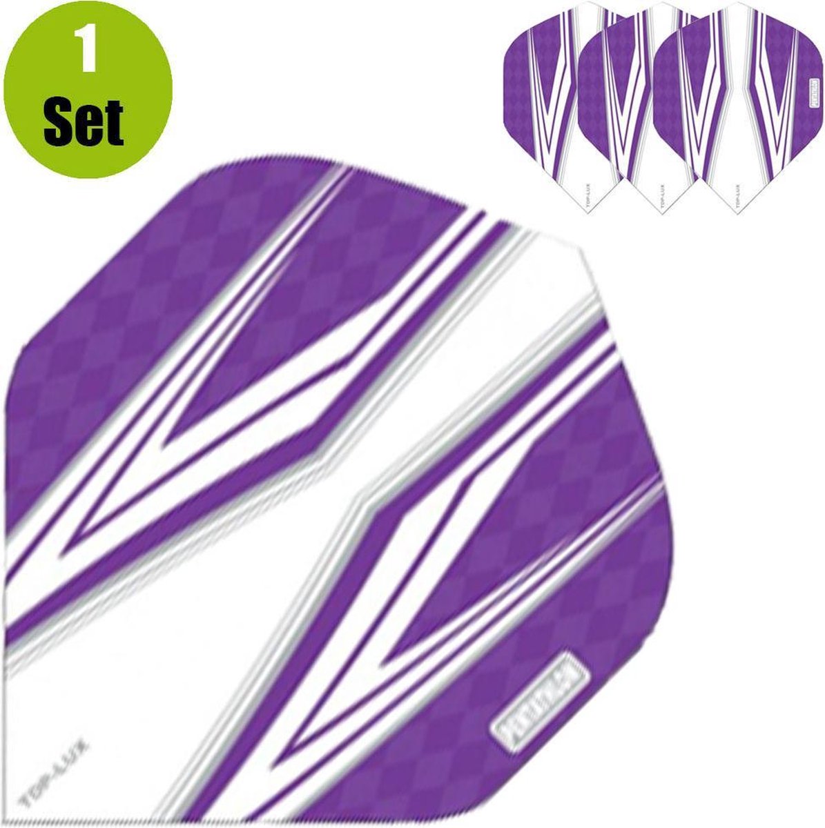 Pentathlon TDP Lux Vizion White Dartflights - Paars- ()