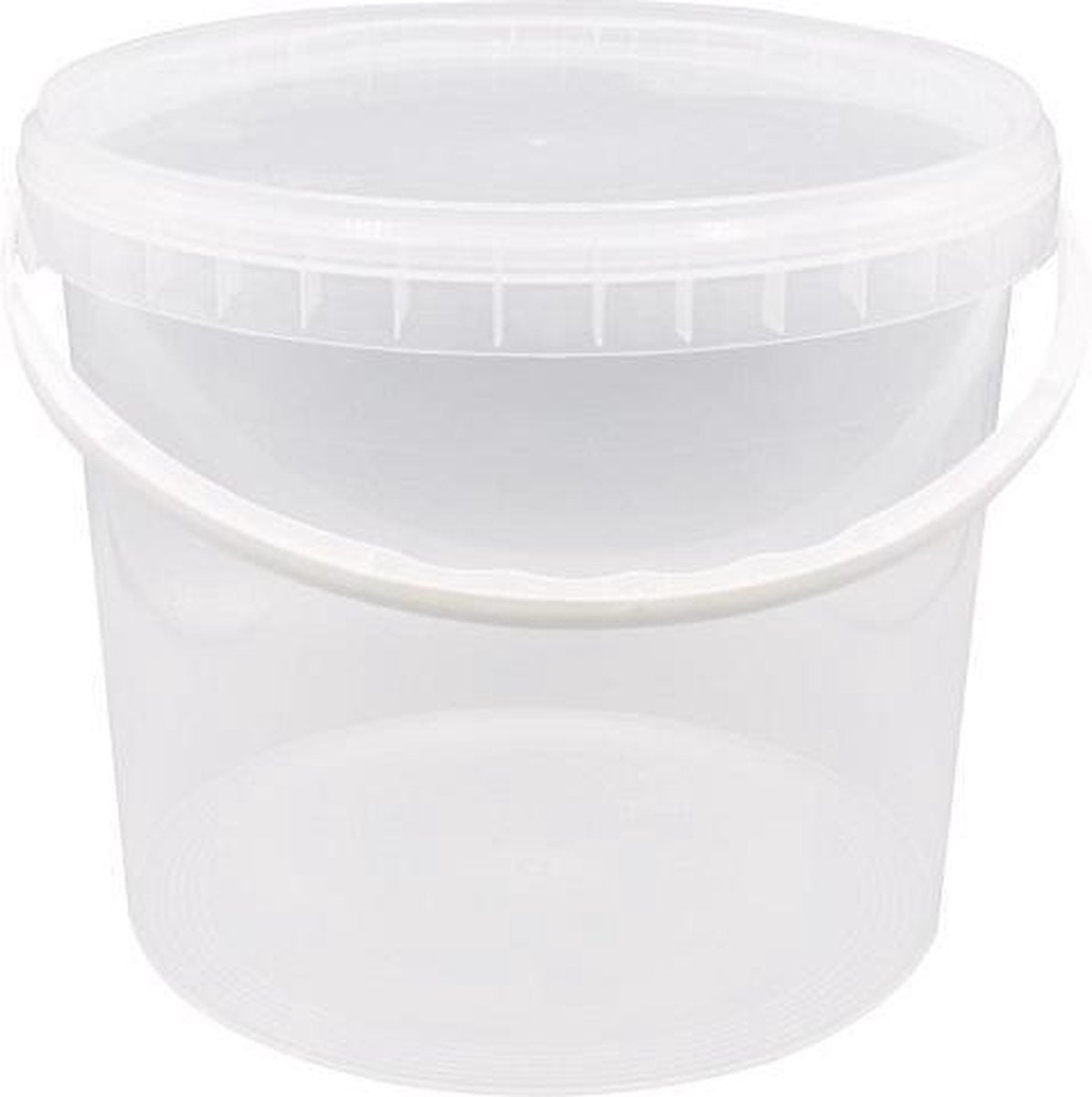 50 x Transparante emmer met deksel (5