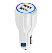 MIFOR® - Universele Autolader WIT - 2 USB Poorten - 5V/1.6- 6A - inclusief Blauwe LED